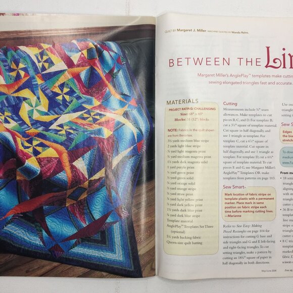 Fons & Porters Love of Quilting Magazine May June 2008 Thimbleberries Spin Wheel - Picture 8 of 12